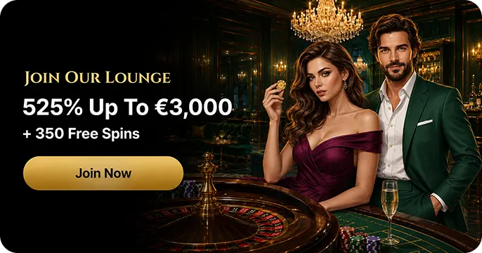 Cash Lounge welcome bonus 525% up to €3.000 + 350 FS